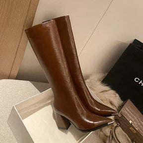 Bota Feminina elegante Formal Longa