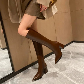 Bota Feminina elegante Formal Longa